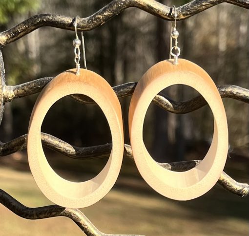 Classic Oval Bamboo Earrings