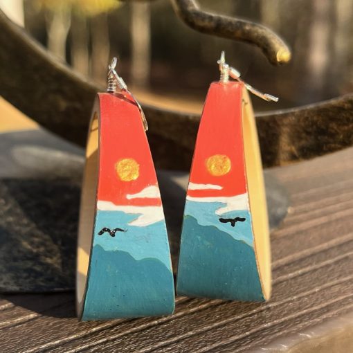 Scenic Majesty Hand Painted Hammock Earrings