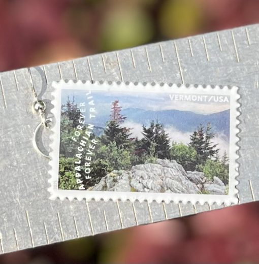 Appalachian Trail: VT/NH, U.S.A., 2025 Postage Stamp Earrings - Image 3